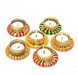 Candel Holder for Home and Festival Decoration , <b>Multi</b> Colour Holder - Product Image 1