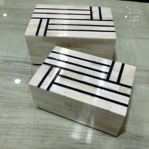 Boîtes à bijoux en résine nacre de luxe, taille personnalisée, logo, bon prix pour emballage cadeau, TIME 2 DECOR, faites à la main, haute qualité - Product Image 5