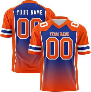 Maillots de football américain OEM tissu en maille de haute qualité coupe Streetwear graphiques de sublimation personnalisés pour les vêtements de sport scolaires - Product Image 1