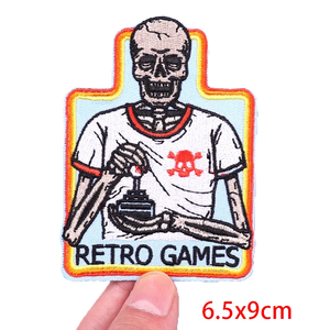 Parche de Tela con Bordado de Hilo Dorado, Diseño de Calavera de Tigre, Ecológico, Termoadhesivo, de Fieltro, con Gancho y Bucle, Tipo PVC, Forma de Flor - Product Image 1