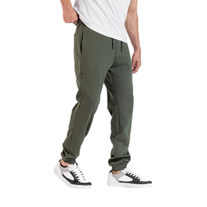 กางเกงวอร์มผ้าฟลีซสำหรับผู้ชายกางเกงจ็อกเกอร์ทรงหลวมผ้านุ่มลำลองมีเชือกรูดแบบธรรมดาผ้า3D ตรงลายนูนโลโก้ - Product Image 3