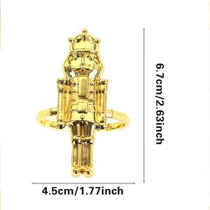 Porte-serviette en argent unique pour décor de table élégant fêtes de mariage événements hôtel salle à manger élégant Serviette Accent - Product Image 2