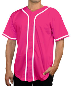 Camiseta de béisbol para hombre en blanco para adultos y jóvenes, camisas con botones, uniforme deportivo Hipster de manga corta de Hip Hop, camisetas de béisbol personalizadas - Product Image 2