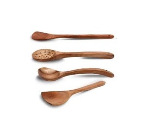 Cuillère de cuisine en bois fabriqué à la main pur ustensiles de cuisine en bois polyvalent cuillère de service bois naturel 2024 vente chaude dernière conception - Product Image 6