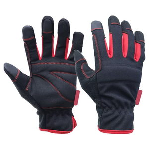 ถุงมือป้องกันมือสำหรับผู้ชายถุงมือช่างหนังวัวสีเหลือง - Product Image 1