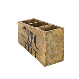 Wood Cutlery Holder <b>Kitchen</b> Utensil Holder wooden <b>caddy</b> Wooden Utensil Organizer for <b>Kitchen</b> Countertop <b>Kitchen</b> Storage holder - Product Image 4