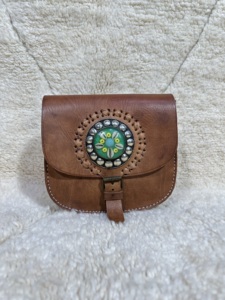 Sacs en cuir marocains pour femmes, trousses de toilette, sacs de mode - Product Image 3