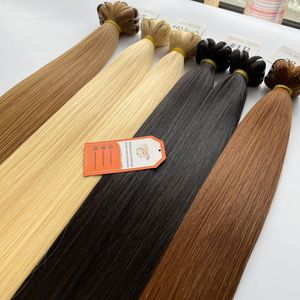 Extensiones de Cabello Humano Natural Liso con Doble Trama, Color Personalizable, Precio al por Mayor, Paquetes de Cabello Humano con Cutícula Alineada - Product Image 1