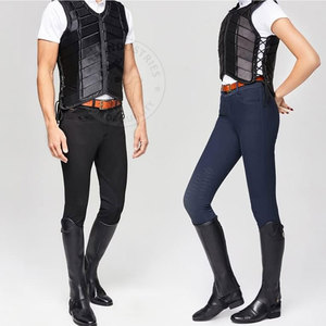 Chaleco de equitación con correas seguras y paneles de protección flexibles Chaleco de equitación cómodo con cremallera frontal - Product Image 6