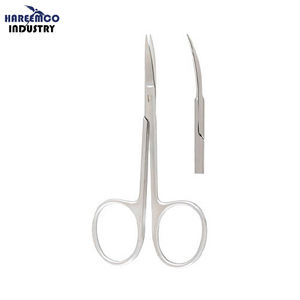 Tijeras Iris de Marca Personalizadas, Hoja Curva Manual Clase I para Uso Médico Quirúrgico, Punta Fina Curva Aprobada por CE - Product Image 1