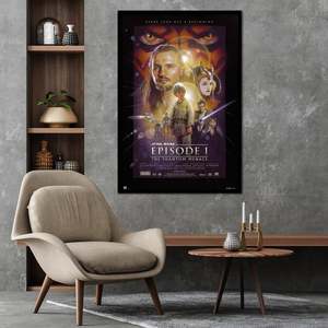 Affiche de l'épisode 1 de Star Wars : La Menace Fantôme, cadre noir, décoration murale - Product Image 4