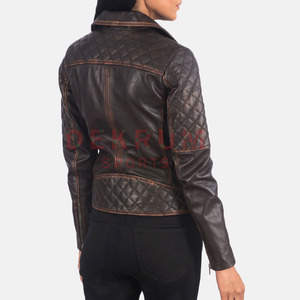 Women's Winter Genuine Leather Jacket with <b>Zipper</b> XL Size Breathable Fashion Design From Pakistan Custom Logo Outdoor Season Use - Product Image 6