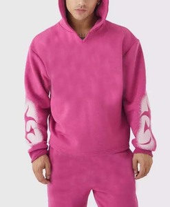 Vêtements d'entraînement et de jogging personnaliser à capuche hommes survêtement personnalisé 100% coton lavé à l'acide survêtement à capuche - Product Image 1