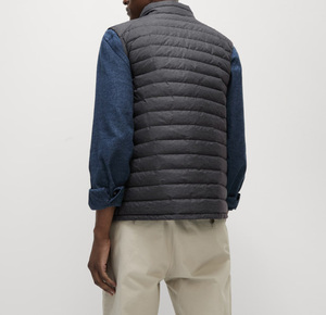 เสื้อกั๊กผู้ชายน้ำหนักเบาแบบไม่มีแขน เสื้อกั๊กบุใยอุ่นสำหรับฤดูหนาว เสื้อคลุมลำลองสำหรับทำงานกลางแจ้ง เสื้อกันลมแบบเย็บติดกัน เสื้อกันหนาวบุผ้าฝ้าย - Product Image 6