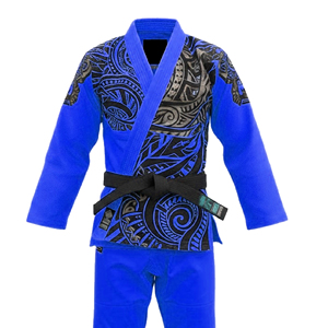 Kimono de Jiu-Jitsu Brésilien de qualité supérieure, respirant, durable, personnalisé avec broderie, en polyester et coton, pour adultes. - Product Image 2
