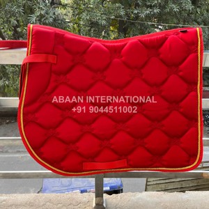 แผ่นรองอานม้าผ้าซาตินสีแดงพร้อมเชือกท่อ - Product Image 4