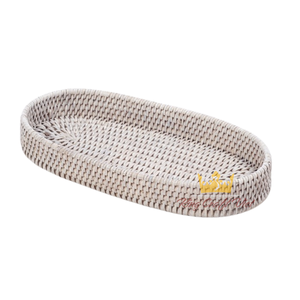 Plateau de service ovale en rotin tressé, élégant, écologique, jetable, décoration de table, fabriqué au Vietnam - Product Image 2