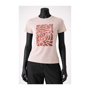 Camiseta Personalizada para Mujer, Ajustada, con Estampado Gráfico, de Algodón, Manga Corta, Informal, a la Moda, Venta al Por Mayor OEM - Product Image 1