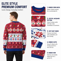 Pull tricoté personnalisé FNJIA pour homme, motif jacquard Fair Isle, style décontracté pour les fêtes, idéal pour superposer, OEM, marque privée