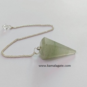 Piedra preciosa de cristal estilo Chakra de péndulo de cuarzo facetado de Aventurina verde para radiestesia y curación de Reiki, artesanía de piedra semipreciosa - Product Image 3