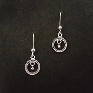 ต่างหูเงินแท้ลายวงกลมประดับคริสตัล ดีไซน์ทันสมัย สไตล์อินเดีย ขายดี คุณภาพสูง สำหรับผู้หญิง - Product Image 1