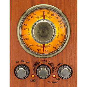 Classic Vintage Retro Style AM/FM Radio with <b>Bluetooth</b> (Model VR45) - Product Image 3