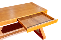 Table d'ordinateur portable rectangulaire TACASA en bois massif, style nordique moderne, durable, pour le bureau, la coiffure ou l'écriture, gain de place