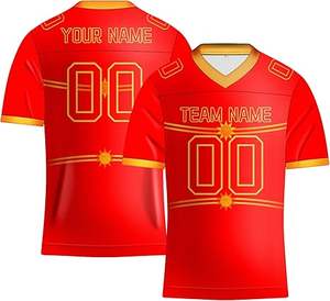 Camiseta clásica de fútbol americano personalizada, fabricantes de camisetas de fútbol callejero con sublimación de malla transpirable, camiseta de equipo - Product Image 3