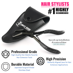 Outils d'extensions de cheveux de vente supérieure Pince pour microbilles Outil de suppression en acier inoxydable poli fini personnalisé - Product Image 5