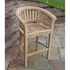 Silla de bar de media luna de madera de teca de jardín de lujo en cafetería, muebles de restaurante, muebles de jardín para el hogar con sillas de Bar de madera de teca - Product Image 5