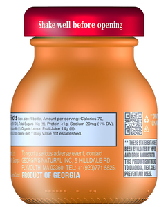 Jus de carotte 100% biologique Shot de jus de carotte concentré biologique naturel de Géorgie avec des shots de citron vert en bouteilles de 70g - Product Image 3