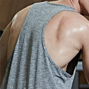 Chaleco de tirantes de gimnasio para hombre con estampado de camuflaje personalizado, camiseta sin mangas con espalda y línea larga informal, chaleco de entrenamiento liso al por mayor, suministro a granel - Product Image 6