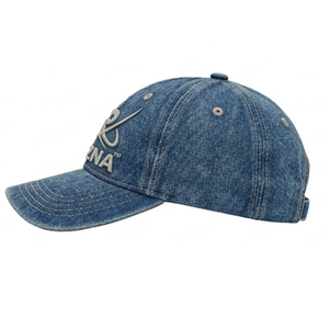 Gorra de Béisbol RIZNA de Mezclilla Twill, 6 Paneles, Ajustable, Unisex, Casual, Deportiva, Formal, con Logotipo Bordado en 3D en el Panel Frontal, Azul, de Algodón - Product Image 3