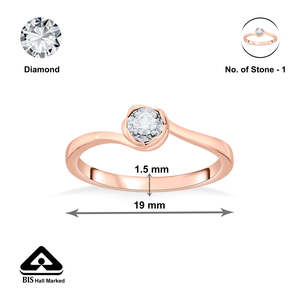 Rose Gold Studded <b>Spin</b> Diamond <b>Ring</b> - Product Image 6