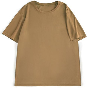 2026 nouveaux T-shirts surdimensionnés hommes t-shirts 100% col épais coton poids lourd plaine surdimensionné téléchargé par robe sport - Product Image 1