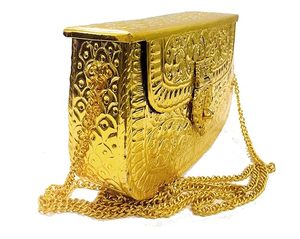 Bolso de mano grande de latón de alta calidad a precio de venta al por mayor para bodas y eventos formales y aspecto glamoroso de HF CRAFTS - Product Image 4