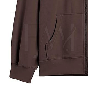 Best Selling Women's 100% Cotton Jersey Gym Hoodies Unique Zipper-<b>Up</b> Solid Plain Design Winter Private Label Front Logo - Product Image 5