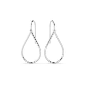 Compre Pendientes Colgantes de Plata de Ley 925 de Primera Calidad para Mujeres y Niñas, Chapados en Oro de 18K, con Forma de Gota de Agua y Flor - Product Image 1