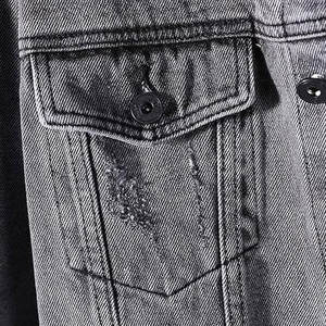 Nueva chaqueta vaquera de moda para hombre, ropa informal de algodón 100%, chaqueta vaquera de estilo único para hombre, venta en línea - Product Image 6