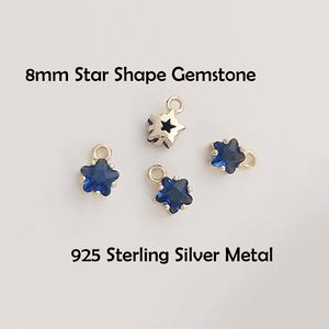 925 argent Sterling étoile rose Quartz pierres précieuses bijoux fins broche bijoux fins pendentifs et breloques en gros bijoux plaqués or - Product Image 3