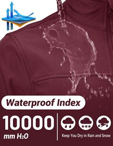 Premium Quality <b>Men's</b> Outdoor Softshell <b>Jacket</b> Breathable Waterproof Warm and Wear Resistant <b>Long</b> Blouson with Zipper Closure - Product Image 5