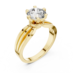 Harmonic Jewels Lab Grown <b>Diamond</b> <b>Ring</b> 0.25 3CT in 14K Gold Six Prong Wedding Engagement Design Customized Jewellery EF VS1 - Product Image 6