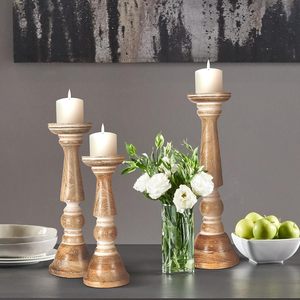 Bougeoir conique en bois naturel d'inspiration scandinave Décoration d'intérieur contemporaine élégante Charme rustique parfait pour la célébration de Noël - Product Image 5