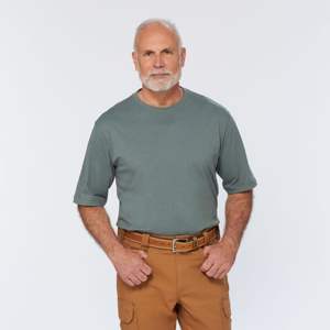 T-shirt athlétique à col rond à séchage rapide pour hommes, tissu doux 100% coton, léger et respirant, plusieurs couleurs avec motif imprimé - Product Image 2