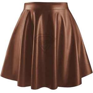 Faldas Midi de Cuero para Mujer, Estilo Lápiz, con Bolsillos Delanteros con Solapa y Cinturón, Ropa de Calle Informal de Verano, Venta Caliente OEM - Product Image 1