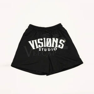 Pantalones Cortos Casuales de Diseño Sólido y Elegante para Hombre, Fabricante OEM, Logotipo Personalizado, Impresión Puff, Cintura Elástica, Personalizados para Exteriores - Product Image 2