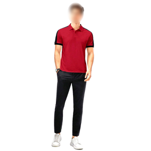 2025 sur mesure pour hommes pour polos meilleure conception de couleur de contraste de tissu doux de haute qualité bonne vente motif solide - Product Image 1