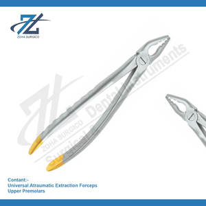 Premolares superiores Fórceps de extracción atraumáticos universales Fabricante de instrumentos quirúrgicos dentales estándar de calidad alemana Pakistán - Product Image 2