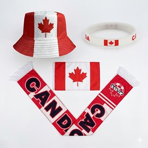 Bufandas, Cinturones, Gorras y Gorros con Banderas de Canadá y 47 Equipos para 2026, 150x90cm, Personalizables, Accesorios de Regalo para Aficionados al Fútbol - Product Image 1