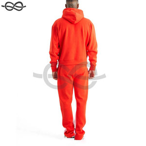 Unisex Stylish Casual Winter Tracksuits High Durability Long Sleeve Hoodie <b>Flared</b> <b>Sweatpants</b> Breathable Plus Size Fitness - Product Image 2